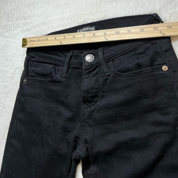 Express Denim - Express Black Skinny Jeans with Modern Tapered Design